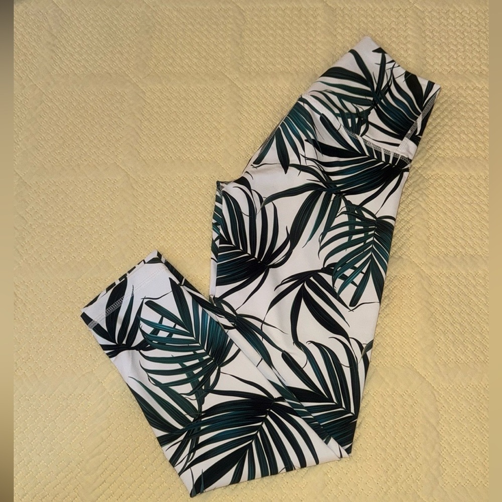 DYI Define Your Inspiration Legging White Green EUC XSmall S6